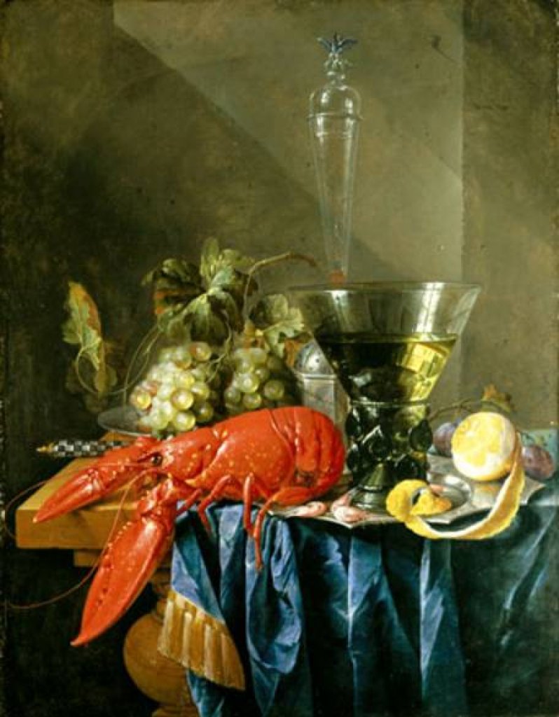 Stillleben Mit Nautiluspokal Und Hummer Stilleben mit Hummer - Jan Davidsz. de Heem : TheArtKey.com - you