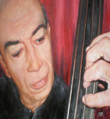 Sam Shaker - Self portrait playing double bass