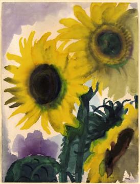 Emil Nolde, Sonnenblumen (Sunflowers), c. 1930, © Nolde Stiftung Seebüll 2017