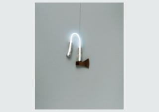 Nakis Panayotidis, La rivincita degli zingari, 2011, Neon, Axt, Mull auf Leinwand, 120 x 150 cm