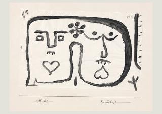 Paul Klee, Freundschaft, 1938, 54, Kleisterfarbe auf Papier auf Karton, 17,9 x 28 cm, Zentrum Paul Klee, Bern