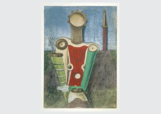 Max Ernst, Perturbation, ma soeur, 1921. Collage, Gouache und Farbstift auf Papier, 22,0 x 15,5 cm. Kunstmuseum Bern, Anne-Marie und Victor Loeb-Stiftung, Bern - © ProLitteris, Zürich