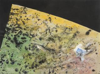 Jonathan Bragdon, Study for World End - Beginning, 1990, Ink and watercolour on paper, 56 x 76 cm
© Jonathan Bragdon und Aurel Scheibler