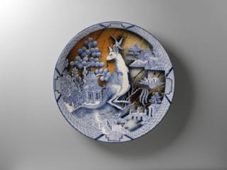 Image: Stephen Bowers, Blu roo – a little bird told me, 2011. Wheel thrown earthenware by Mark Heidenrich underglaze colour, clear earthenware glaze.