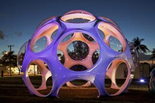 In the Sculpture Garden: Buckminster Fuller