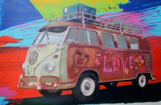 James Francis Gii | Hippie-Bus | Format 68x104 cm | Unikat