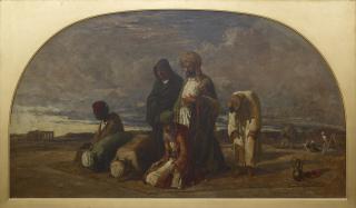 Prayers in the Desert by William James Muller 1843 depicting Muslim prayer
