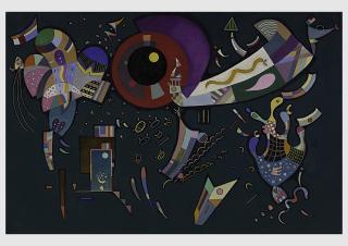Wassily  Kandinsky (1866 - 1944), Autour du cercle, 1940, Mischtechnik auf Leinwand, 96.8 x 146 cm, Solomon R. Guggenheim Museum, New York, Solomon R. Guggenheim Founding Collection