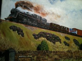 Storming Greenfield bank (almost completed painting)