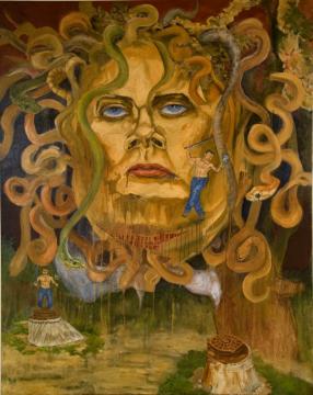 Self Portrait as Perseus Slaying Medusa