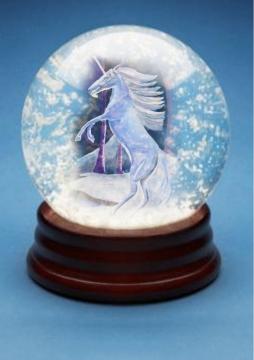 Unicorn in snowglobe