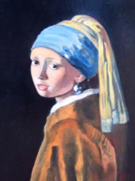 Mädchen mit Perlohrgehänge Kopie n. Vermeer