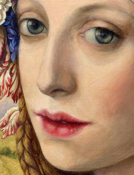 Girl with tulip.Detail.