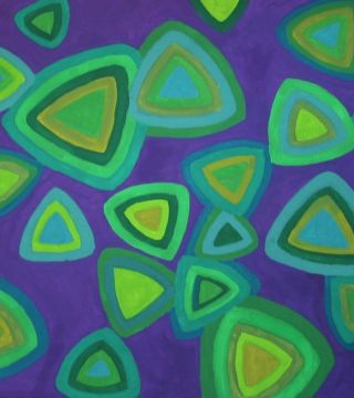 Green Triangles on Purple