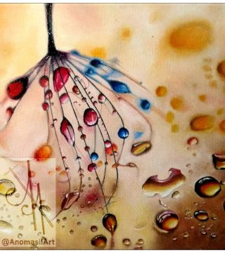 10026-mdrp2 - Oil Painting - Set of Drops, 2