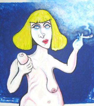 Female Lady with fag