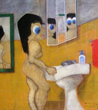 Donna in bagno