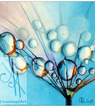 10025-mdrp1 - Oil Painting - Set of Drops, 1