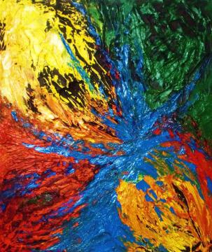 Takashi Kogaw, Color 3, Oil on Canvas, 21x18