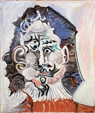 PABLO PICASSO, Tête d'homme du 17ème siècle de face, 1967