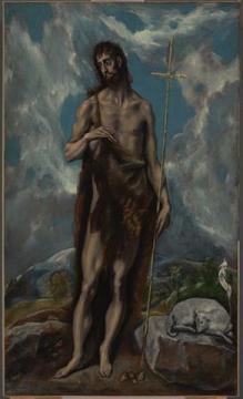 El Greco, Saint John the Baptist, ca. 1600. Oil on canvas. Fine Arts Museums of San Francisco, museum purchase, funds from various donors, 46.7