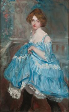 William J. Glackens, Dancer in Blue, c. 1905, oil on canvas, NSU Art Museum Fort Lauderdale; gift of the Sansom Foundation, 92.43