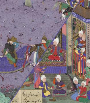 Two folios from the Shahnama of Tahmasp