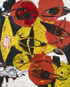 E.W. Nay, Meteor, 1964, Öl auf Leinwand, 200 x 160 cm