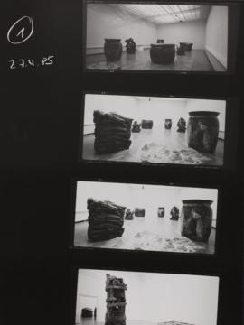 Image: Contact print of the exhibition Peter Fischli und David Weiss at Kunsthalle Basel, 1985.