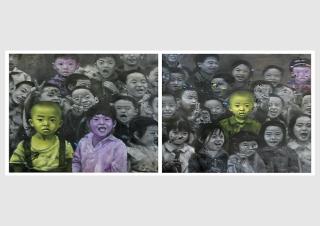 Li Tianbing, Ensemble # 1 + 2, 2008, Öl auf Leinwand / Oil on canvas, 2 Tafeln / 2 panels, 200 x 400 cm