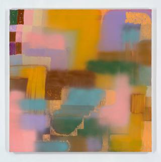 Keltie Ferris, [L[O]L, 2016, oil and acrylic on canvas, 233 x 233 cm; 92 x 92“, photo credit: Mark-Woods.com