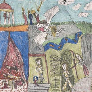 Inspire: A celebration of children's art in response to Jacopo del Sellaio's Cupid and Psyche