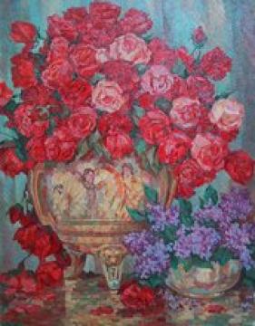 Roses in Antique vase
