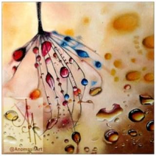 10026-mdrp2 - Oil Painting - Set of Drops, 2