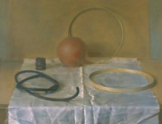 Still life with the red sphere