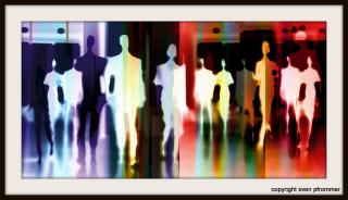 "Human Blur VIII", Photography , 140 x 70 x 2 cm