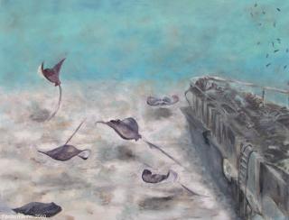 Wreck And Devilfish (collection WRECKS), 55x65, 2011