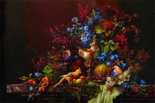 Still-life with a parrot