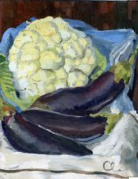 Still Life With Aubergines