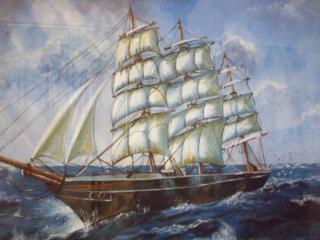 veliero nel mare in tempesta