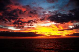 Fall sunrise in the Gulf of Mexico