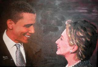 Obama & Hilary Clinton