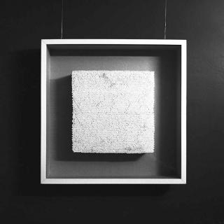 White square in a white frame
