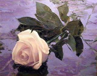 Rose in ice