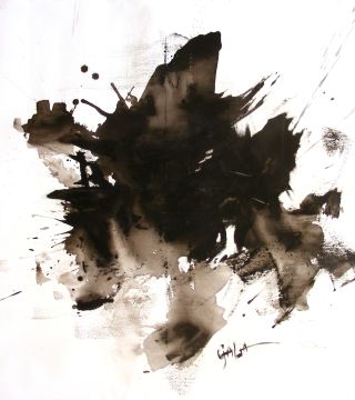 Abstract-black, 27,5x33,4in. (70х85cm), acrylic on canvas