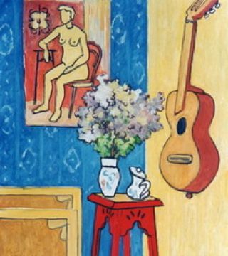 Stillife with a guitar.73x54sm