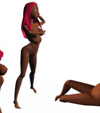 3D black girl