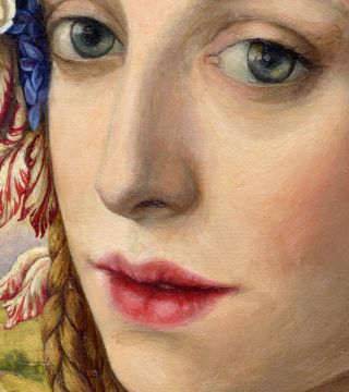 Girl with tulip.Detail.