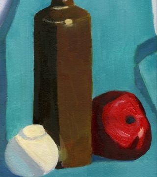 Still life with red apple