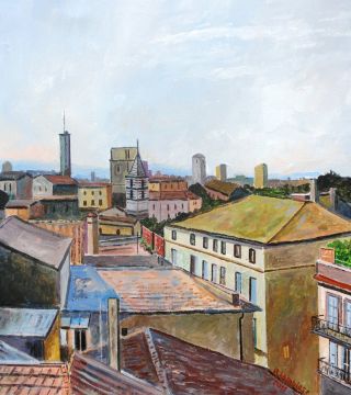 View of Viterbo from a hotel room